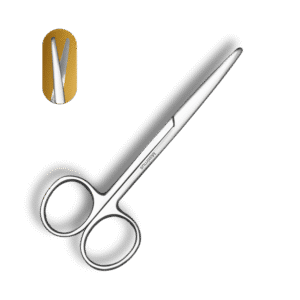 Tesoura Metzenbaum Reta